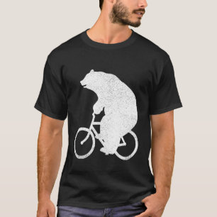 T-shirt Vélo Bear équitation Bicycle Blanc