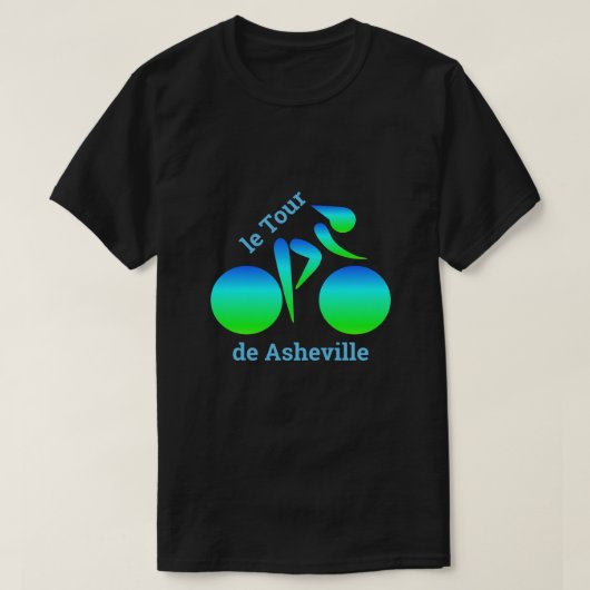 T-shirt vélo bleu vert dégradé (Design devant)