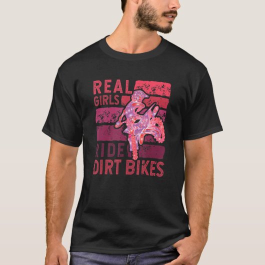 T-shirt Vélo cool Dirt Pour Femmes Filles Motocross Biker (Devant)