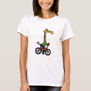 T-shirt Vélo cool Giraffe équitation