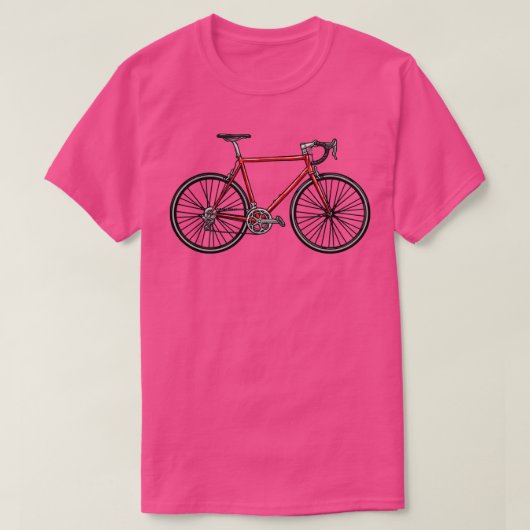 T-shirt Vélo de course avec selle (Design devant)