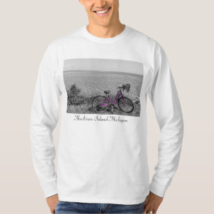 T-shirt Vélo de l'île Mackinac Couleur sélective Manche lo