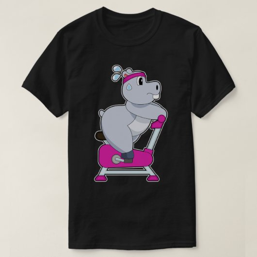 T-shirt Vélo de rotation Hippo (Design devant)