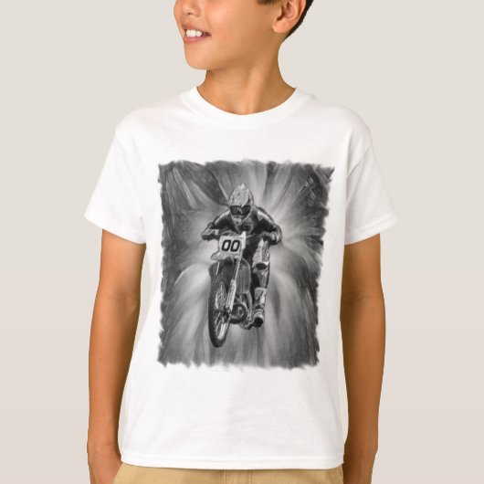 T-shirt Vélo de saleté soufflant par noir/blanc (Devant)