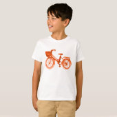 T-shirt Vélo d'orange d'aquarelle (Devant entier)