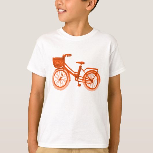 T-shirt Vélo d'orange d'aquarelle (Devant)
