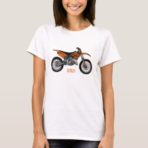 T-shirt Vélo droit hors route moto / motocross dessin anim