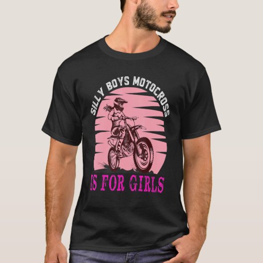 T-shirt Vélo droit Moto course Motocross Girl Citation 1 (Devant)