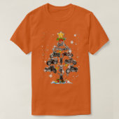 T-shirt Vélo droit Noël Arbre drôle Vélo amusant (Design devant)