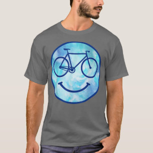 T-shirt Vélo drôle cyclisme vélo heureux sourire nuit ciel