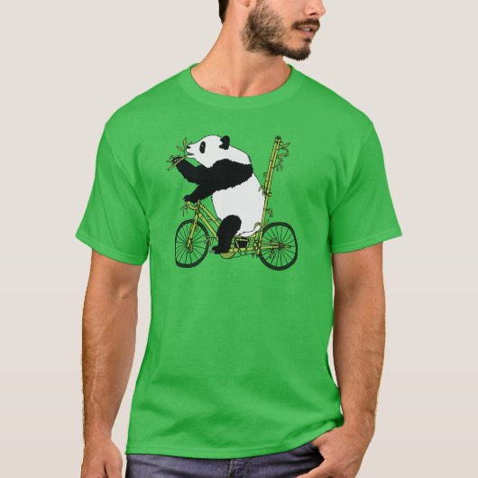 T-shirt Vélo en bambou de monte d'ours panda (Devant)