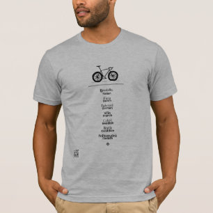 T-shirt vélo en différentes langues