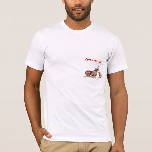 T-shirt Vélo fait sur commande du projet de Mike (Devant)