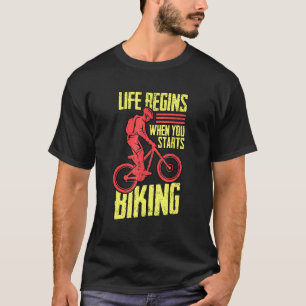 T-shirt Vélo Lock Life Commence Quand Vous Commencez À Vél