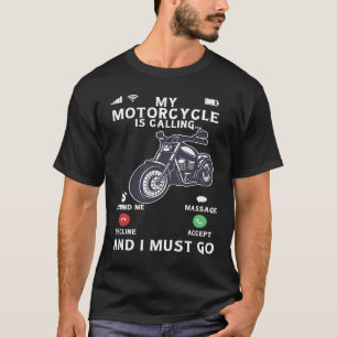 T-shirt Vélo Ma Moto Appelle Et Je Dois Aller À Vélo