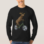 T-shirt Vélo Moose Cadeaux Hommes Femmes Moose (Devant)