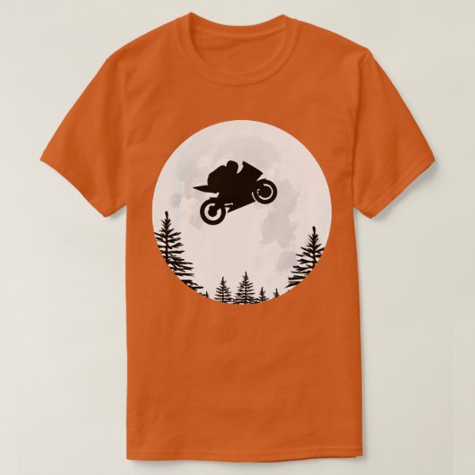 T-shirt Vélo Moto GP sur la Lune (Design devant)