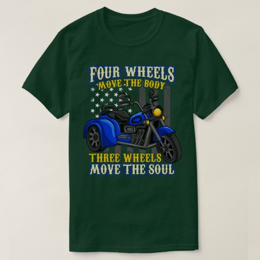 T-shirt Vélo moto Trike Trois Roues (Design devant)