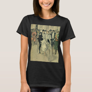 T-shirt Vélo neuf mariée et mariée Mariage victorienne