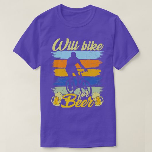 T-shirt Vélo pour une bière (Design devant)