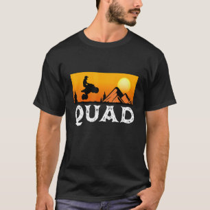 T-shirt Vélo Quad Sunset Quad Véhicule Tout Terrain