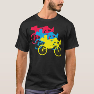 T-shirt Vélo Recbent Vintage Vélo Rétro BMX Rider Rac