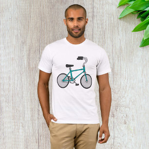 T-shirt Vélo Rétro Simple Bleu