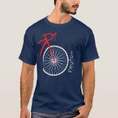 T-shirt Vélo rouge et blanc (Devant)