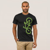 T-shirt Vélo, silhouette verticale, conception de chaux (Devant entier)