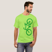 T-shirt Vélo, silhouette verticale, conception verte (Devant entier)