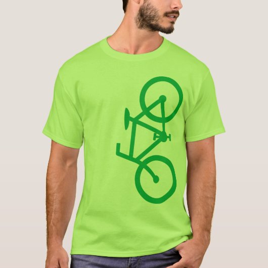 T-shirt Vélo, silhouette verticale, conception verte (Devant)