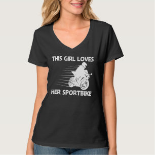 T-shirt Vélo Sportbike cool Pour Filles Enfants Motorcy Pr