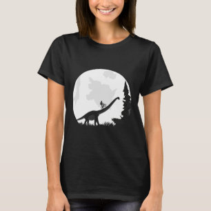T-shirt Vélo sur une silhouette de lune de dinosaure Mtb M