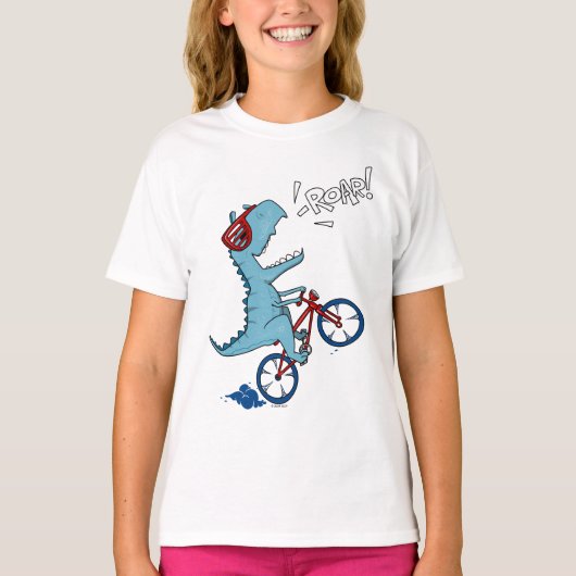 T-shirt Vélo T-Rex Roar (Devant)