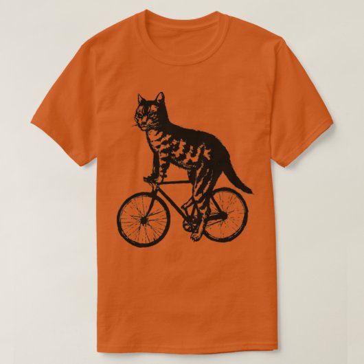 T-shirt Vélo vélo d'équitation de chats vélo vélo vélo (Design devant)