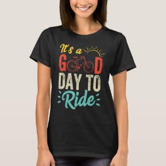 T-shirt Vélo Vélo Vélo Vélo VTT Bonne journée à Ri