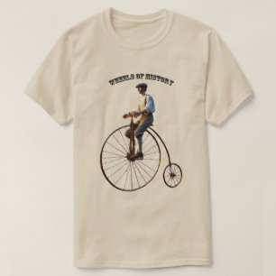 T-shirt Vélo vintage haute roue du 19e siècle avec cavalie