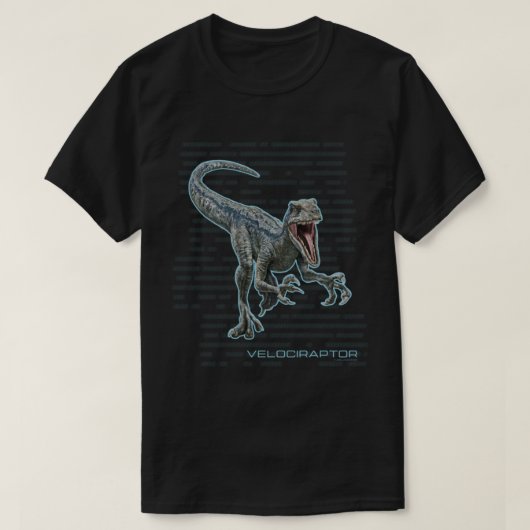 T-shirt vélocirapteur jurassique (Design devant)