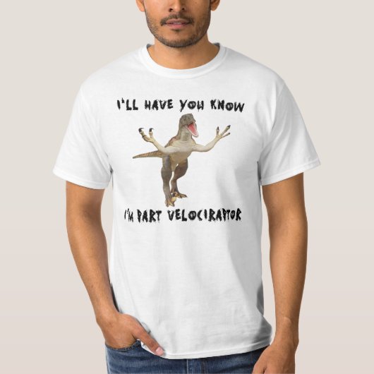 T-shirt Velociraptor de partie ! (Devant)