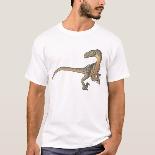 T-shirt Velociraptor, le prédateur de vitesse élevée (Devant)