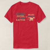 T-shirt Velociraptor Math Funny Dinosaur Velocity Formule (Design devant)