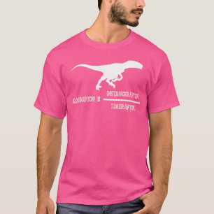 T-shirt Velociraptor Physique Distance Temps Formule Dinos