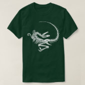 T-shirt Velociraptor Skeleton inversé (Design devant)