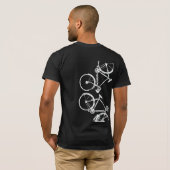T-shirt Vélos blancs . vélo inspiré noir (Dos entier)