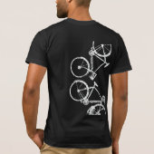 T-shirt Vélos blancs . vélo inspiré noir (Dos)