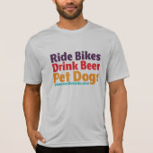 T-Shirt - Vélos-Boire Bière-Chiens Pour Animaux (Devant)