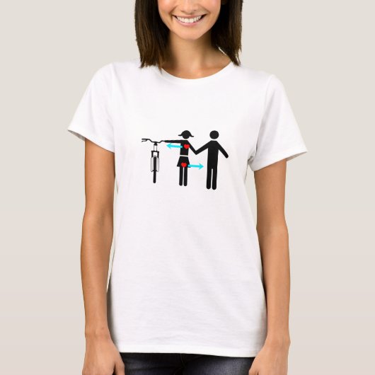T-shirt Vélos d'amour de filles (Devant)