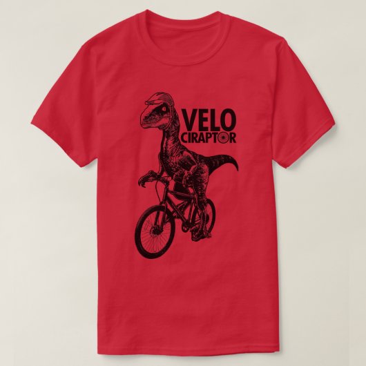T-shirt Vélos Vélociraptor Dinosaur équitation Cadeau pour (Design devant)