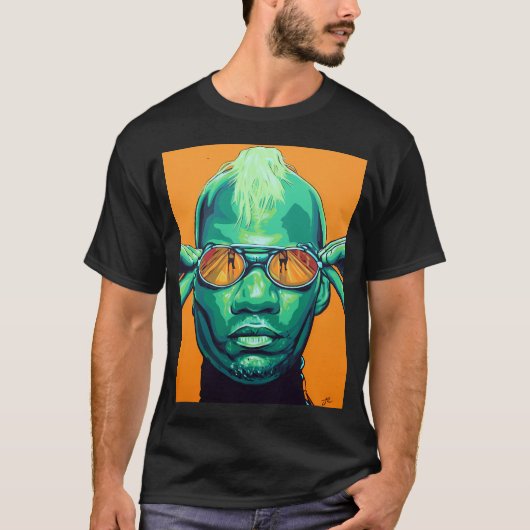 T-shirt Velours Vert (Devant)