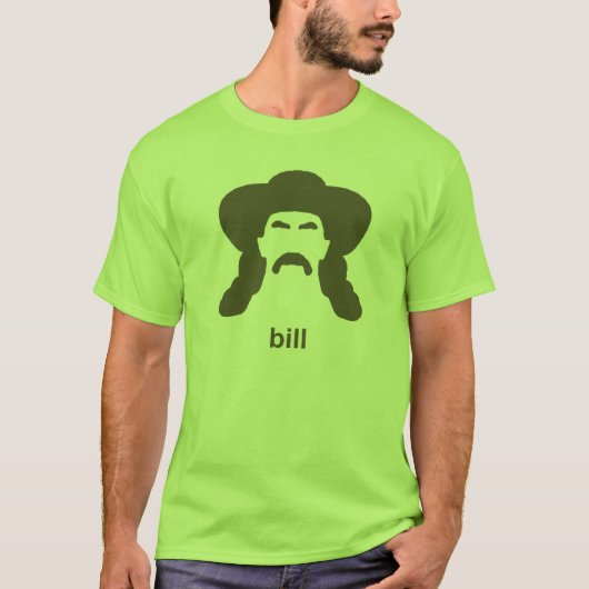 T-shirt velu de silhouette de Bill (Devant)
